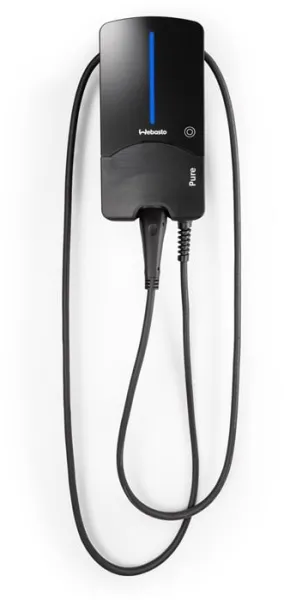 Webasto Pure Laddningsbox 11 kW Typ 2 Black Edition med 7 m kabel - Integrerad Typ B jordfelsbrytare