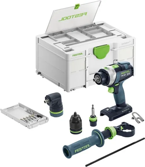 Festool Batteridriven slagborr/skruvdragare TPC 18/4 I-Basic-Set QUADRIVE