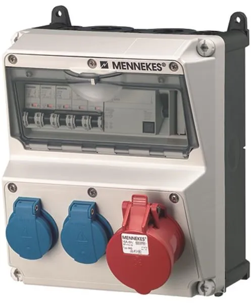 Mennekes AMAXX Kopplingspanel Schuko 5-polig 16Aol IP44